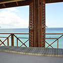 Views from the bedroom in Sunset Apartment